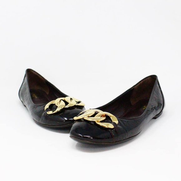 LOUIS VUITTON #35452 Burgundy Vernis Flats (US 9 EU 39) - Picture 1 of 9